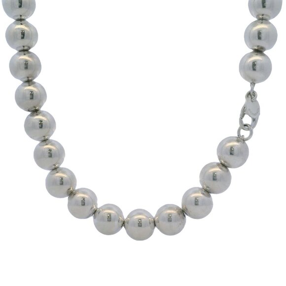 Tiffany & Co HardWear Collection Ball Necklace 925 Sterling Silver 18" Beads (2) - Picture 2 of 4